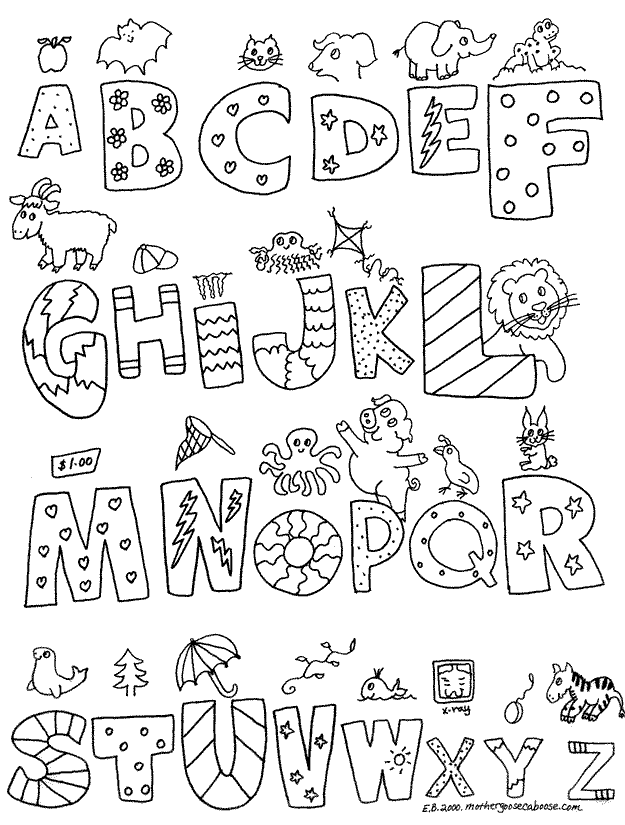 a phabet coloring pages - photo #30